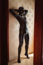 Latex Fully-Enclosed Catsuit For Men