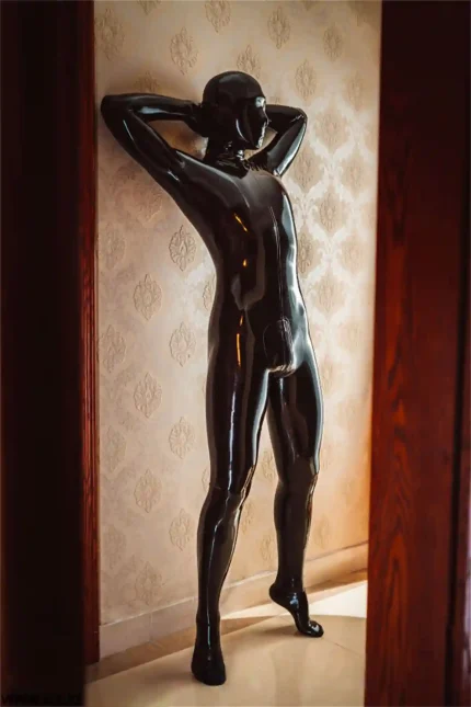 Latex Fully-Enclosed Catsuit For Men