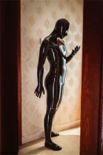 Latex Fully-Enclosed Catsuit For Men