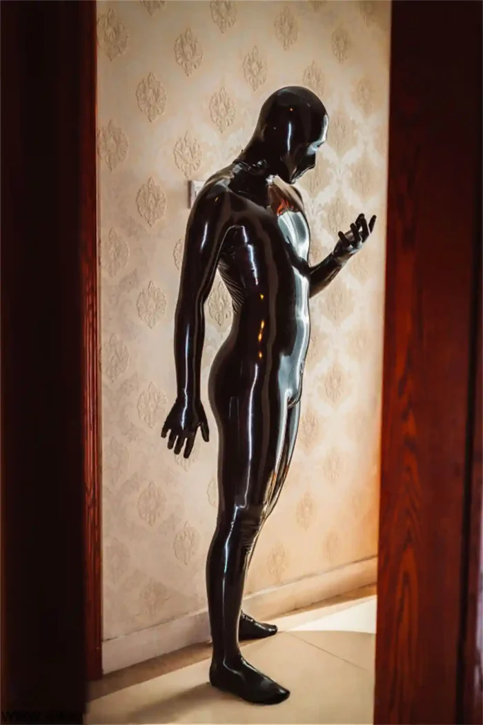 Latex Fully-Enclosed Catsuit For Men