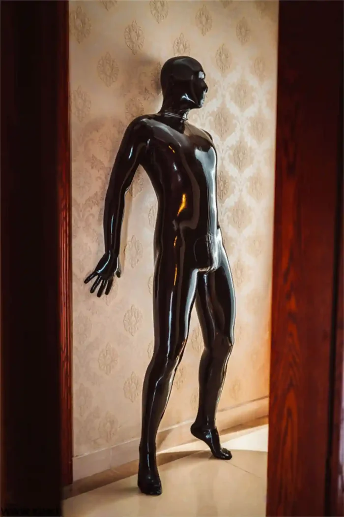 Latex Fully-Enclosed Catsuit For Men