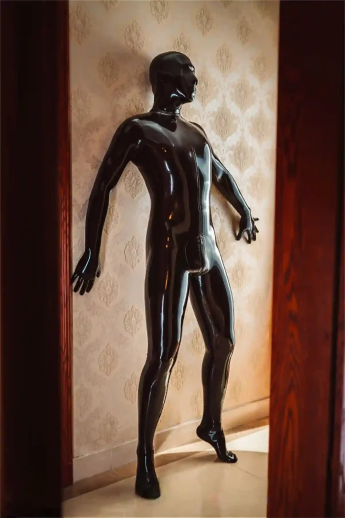 Latex Fully-Enclosed Catsuit For Men