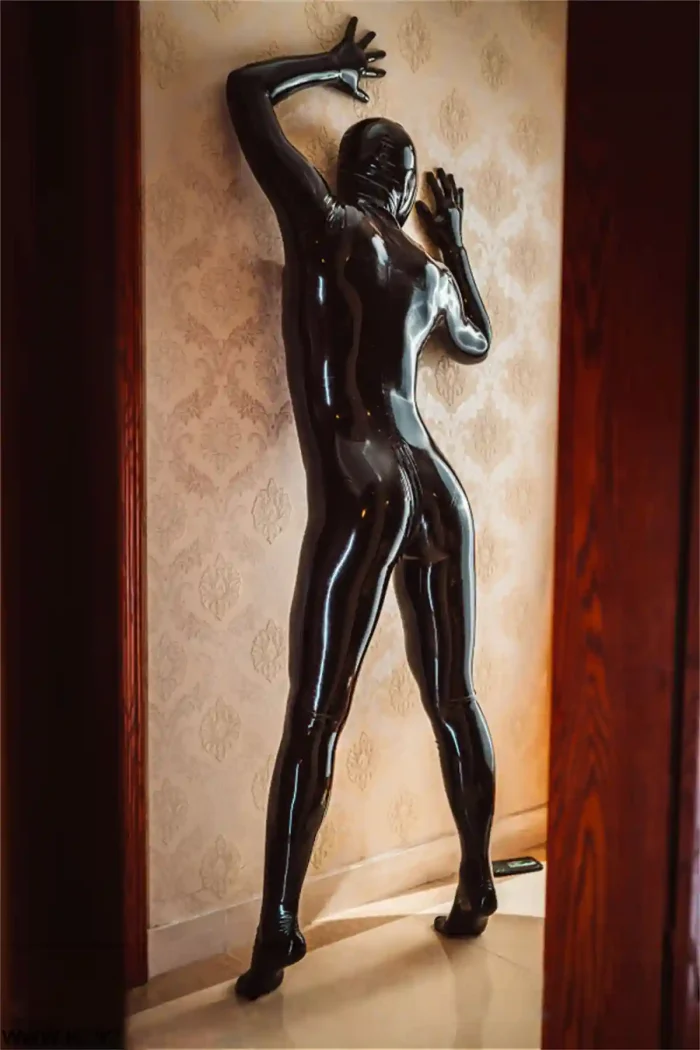 Latex Fully-Enclosed Catsuit For Men