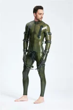 Latex Multi-Use Bondage Codpiece Catsuit with Buckles For Men