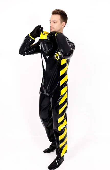 Latex Zombie Biohazard Haz Mat Style Protection Suit For Men