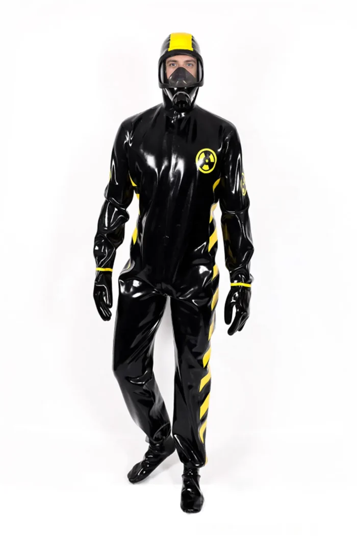 Latex Zombie Biohazard Haz Mat Style Protection Suit For Men