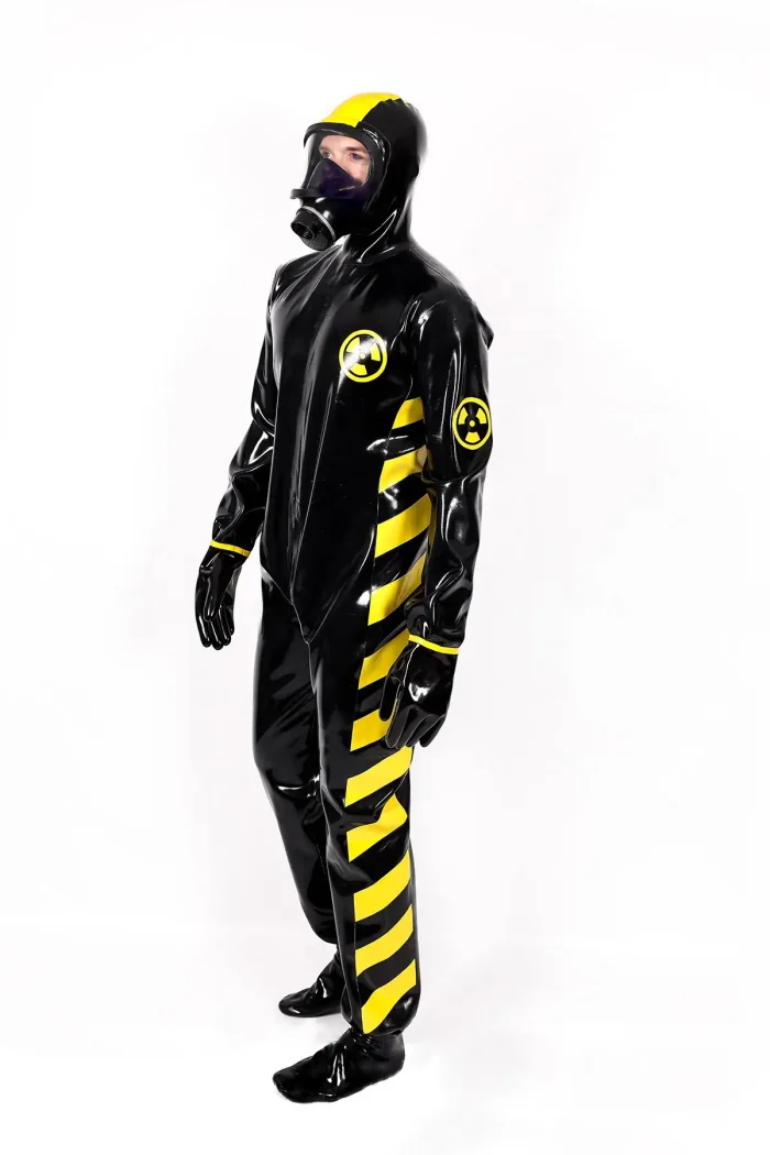 Latex Zombie Biohazard Haz Mat Style Protection Suit For Men