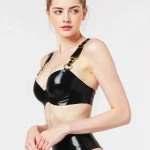 Black Latex Thongs For Women