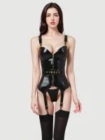 Black Latex Basque & Belt