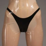 Black Latex Full Body Catsuit with Transparent Eyes Hood