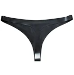 Black Latex Thongs For Women