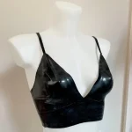 Latex Crop Top with Thin Straps