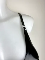 Latex Crop Top with Thin Straps