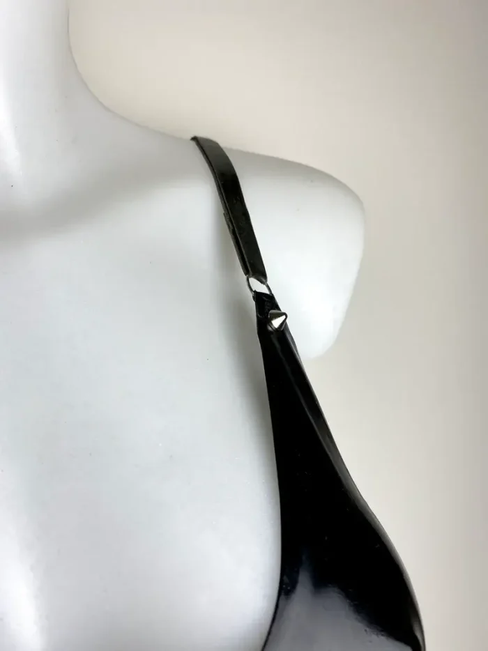 Latex Crop Top with Thin Straps