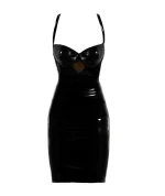 Latex Black Evening Pencil Dress