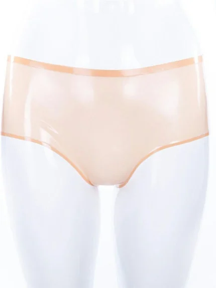 Latex Under Waist Semi-trans Flesh Shorts