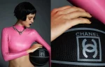 Latex Crop Top with Long Sleeves