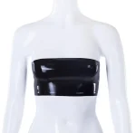Strapless Black Latex Tube Top