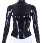 Strapless Black Latex Tube Top