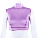 Cutout Back Sleeveless Latex Top