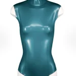 Red Latex Sleeveless Bodysuit