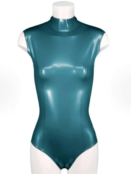 Prince Line Design Sleeveless Latex Bodysuit