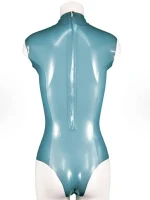 Prince Line Design Sleeveless Latex Bodysuit
