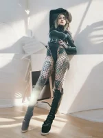 Latex Storm High Waist Long Sleeve Bodysuit