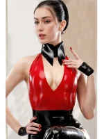 Deep V Latex Top
