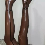 Shiny Latex Skin-Tone Stockings