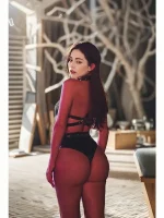 Sexy Latex Sundown Bra and Panty Set