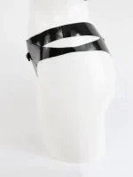 Latex Cross Waistband Briefs With Bow