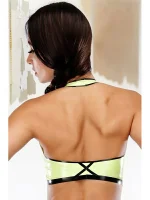 Latex Crop Top with Cutout Straps