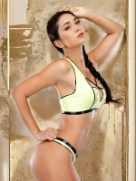 Latex Crop Top with Cutout Straps