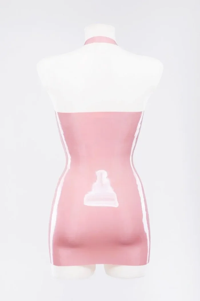 Halter Latex Dress with Molded Cups