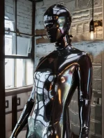 Full Coverage BDSM Bondage Dominatrix Shiny Black Latex Catsuit
