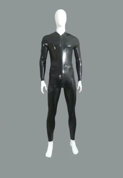 Front Zip Latex Full Catsuit