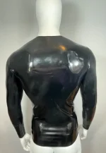 Long Sleeve Crew Neck Latex T-Shirt