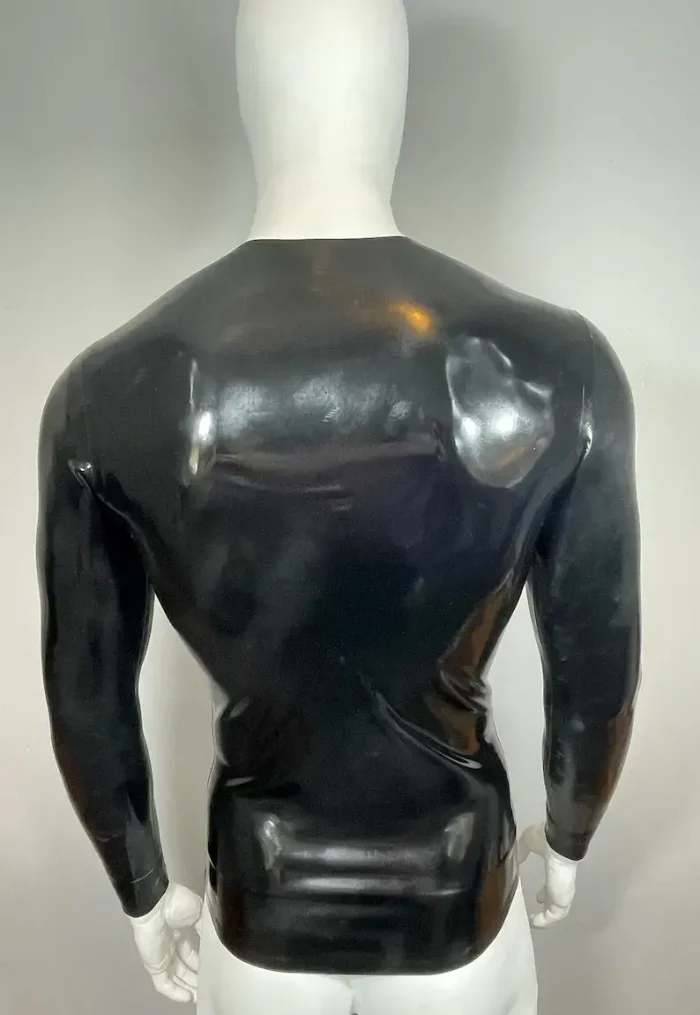 Long Sleeve Crew Neck Latex T-Shirt