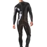 Short Sleeves Latex Bodysuit