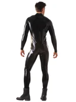 Front Through Zip Latex Catsuit For Men