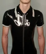 Short Sleeves Latex Bodysuit