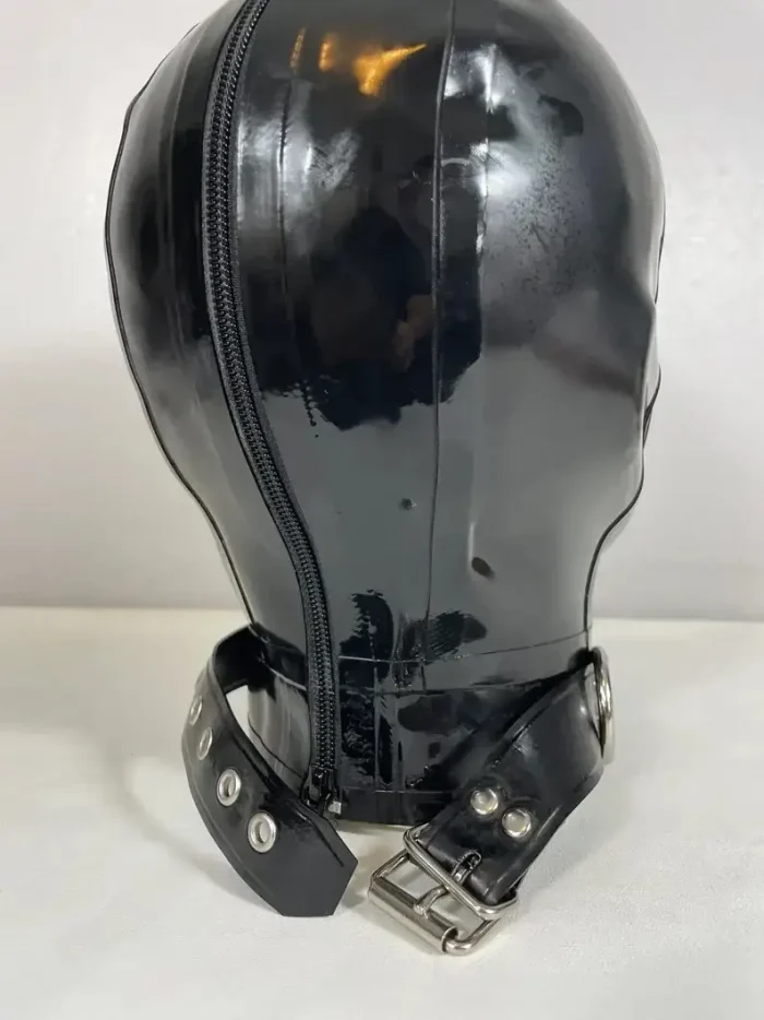Latex Mask with Eye and Mouth Holes