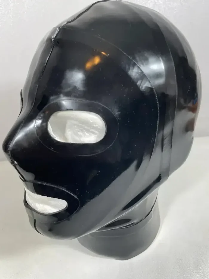 Latex Mask with Eye and Mouth Holes