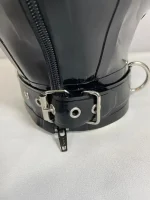 Black Full Cover No Eyes Latex Hood