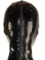 Black Latex Hood With White Trim