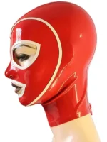 Latex Hood with Trimmed Face and Zipper