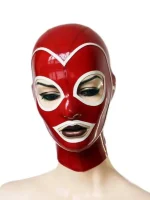 Latex Hood with Trimmed Face and Zipper