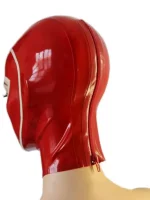 Latex Hood with Trimmed Face and Zipper