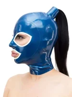 Latex Hood with Hair Tube